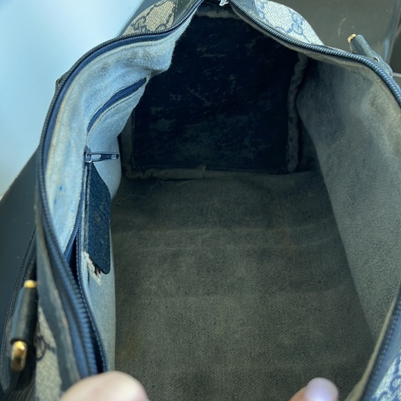 Gucci Vintage Monogram Boston Bag with Web Stripe - Picture 16 of 16